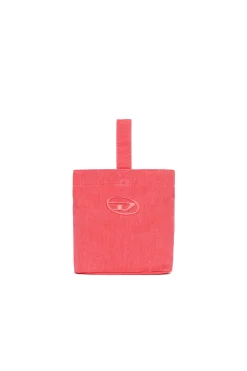 Bags And Backpacks | Oval D By Diesel>DIESEL Oval D logo canvas bucket bag strawberry pink