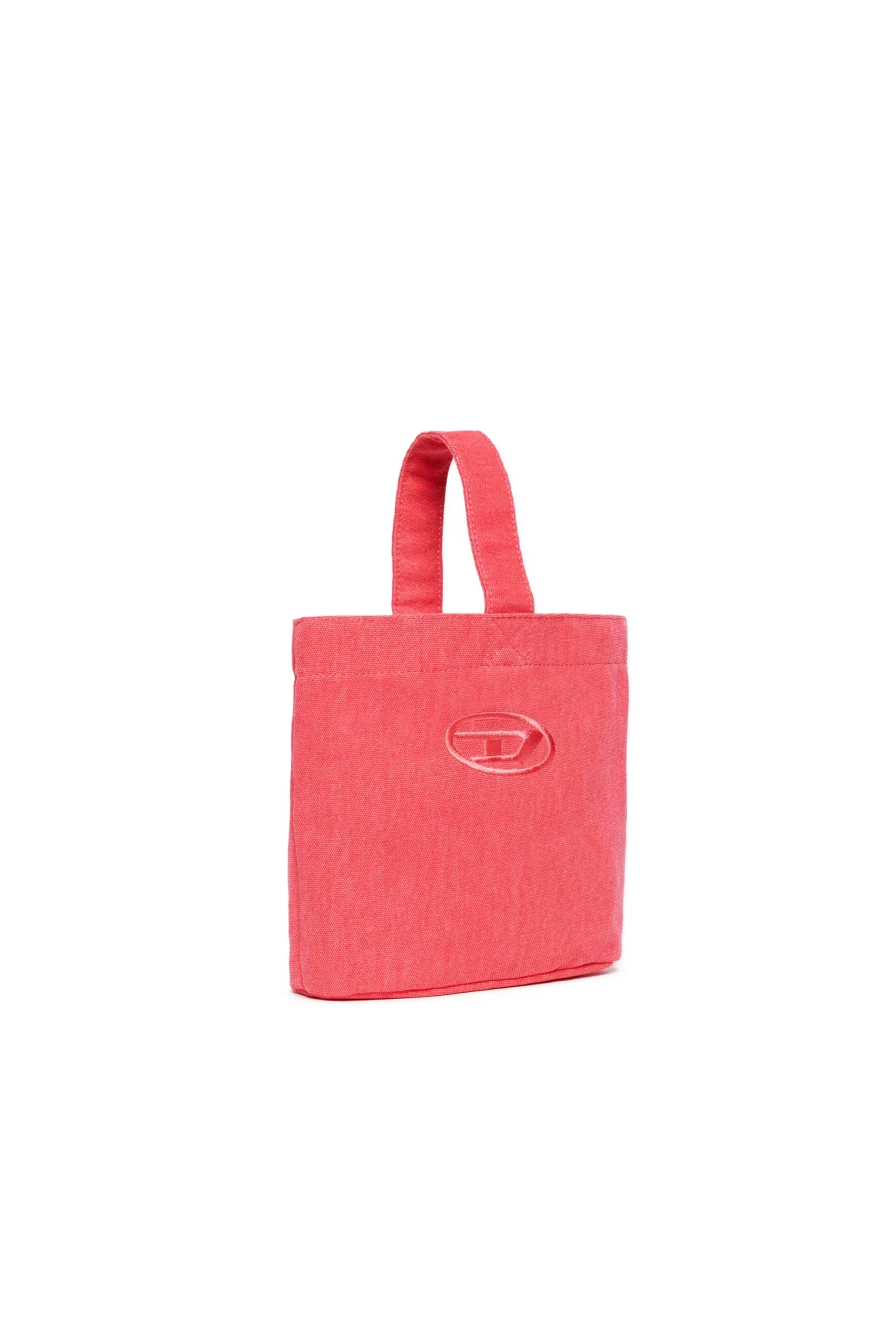 Bags And Backpacks | Oval D By Diesel>DIESEL Oval D logo canvas bucket bag strawberry pink