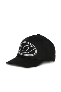 Oval D By Diesel | Oval D By Diesel>DIESEL Oval D logo gabardine baseball cap black