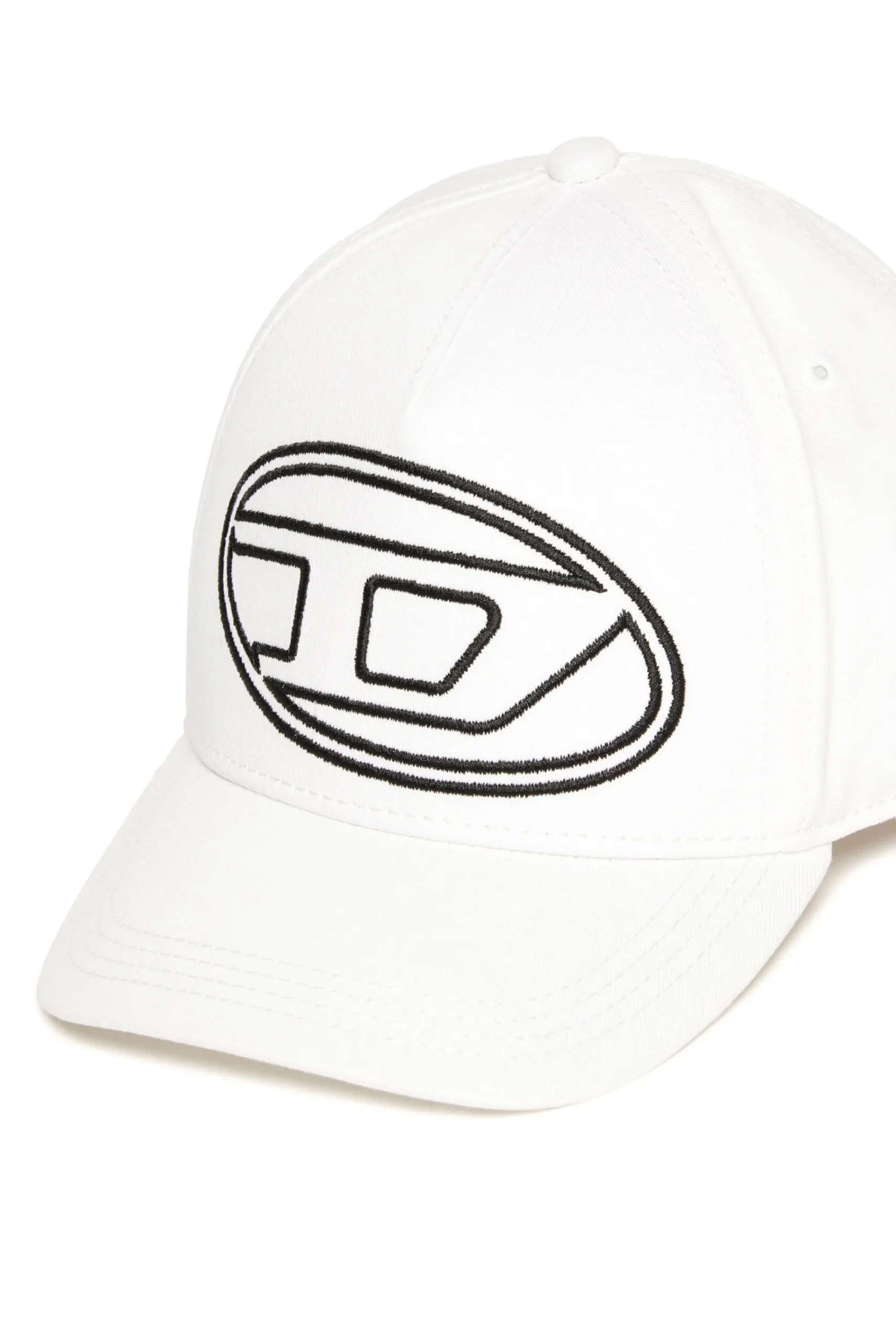 Oval D By Diesel | Oval D By Diesel>DIESEL Oval D logo gabardine baseball cap white