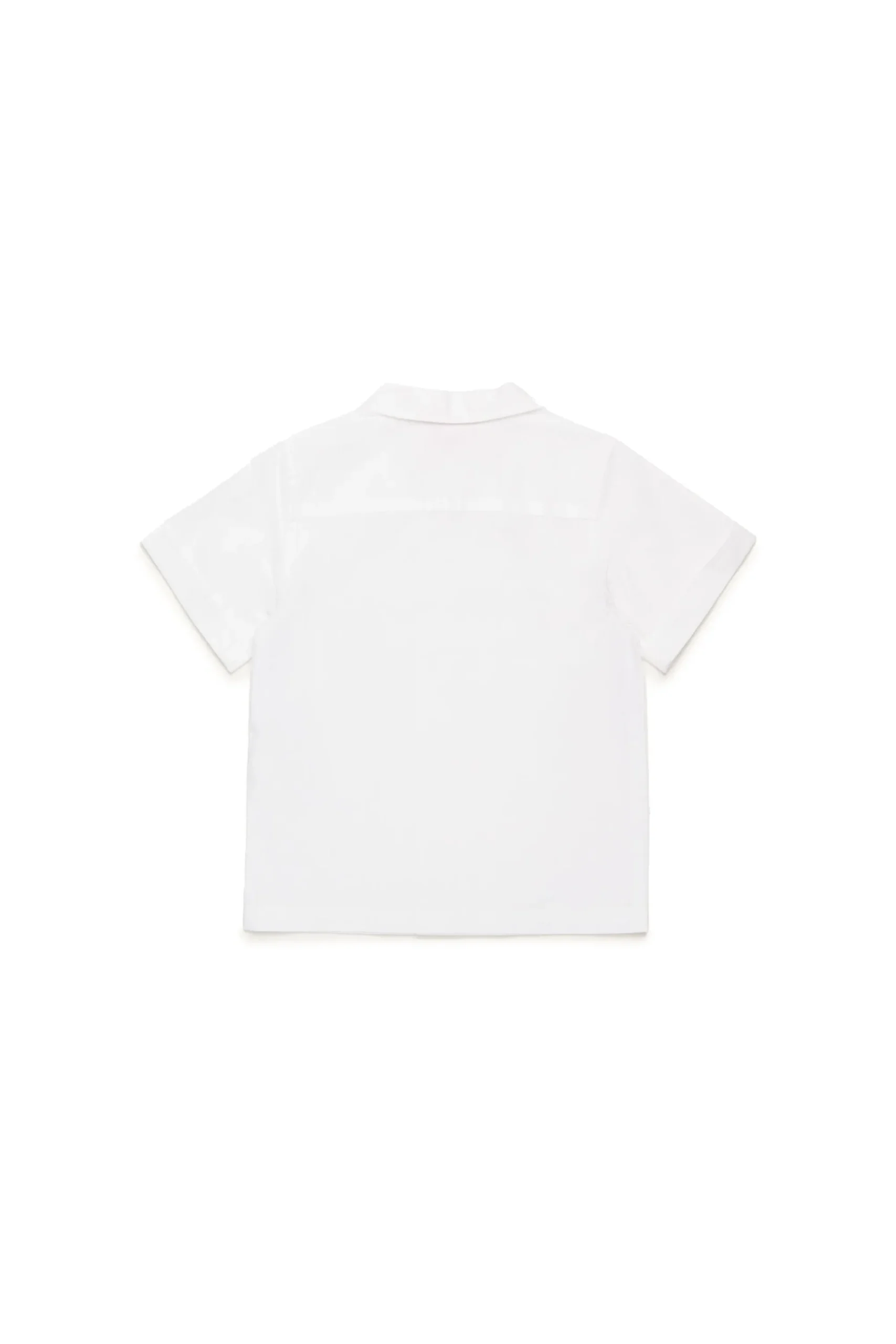 Shirts>DIESEL Oval D logo poplin bowling shirt white