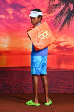 Bags And Backpacks | Oval D By Diesel>DIESEL Oval D logo shopper bag bright orange