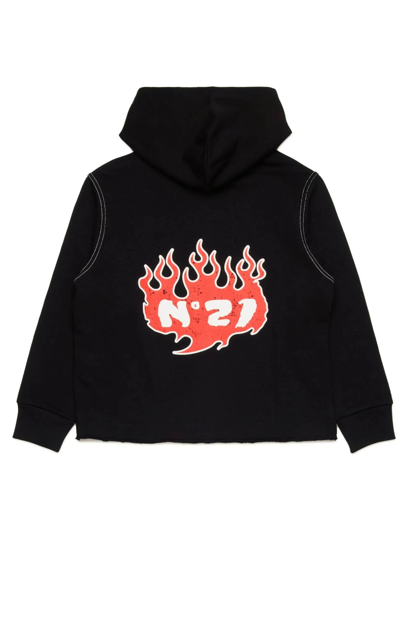Logomania | Logomania>N°21 Oversize sweatshirt with Flames graphics black