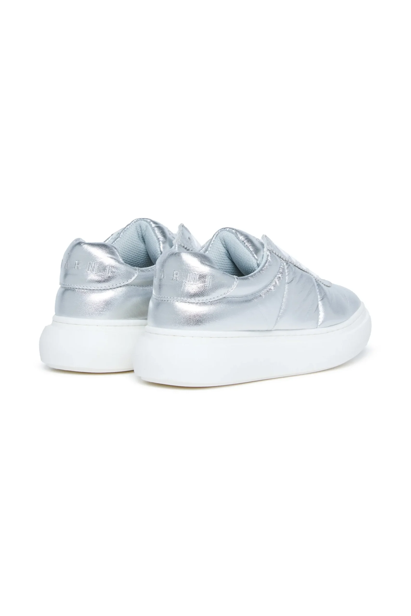 Sneakers | Sneakers>MARNI Padded leather Bigfoot low top trainers silver