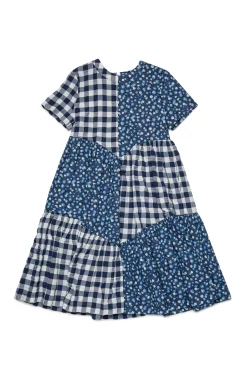 Dresses>MAX&Co. Patchwork dress with allover mix bluette