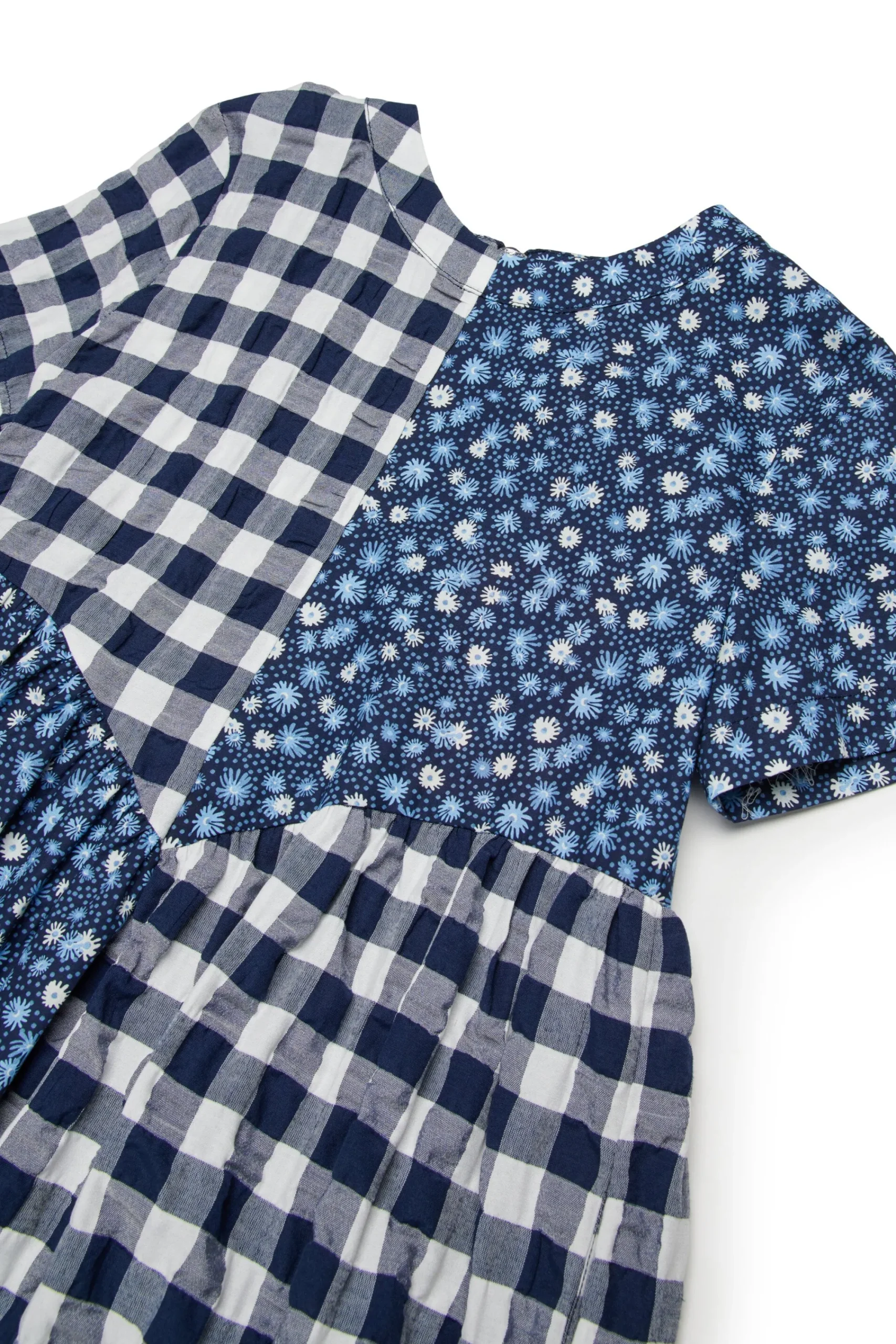 Dresses>MAX&Co. Patchwork dress with allover mix bluette