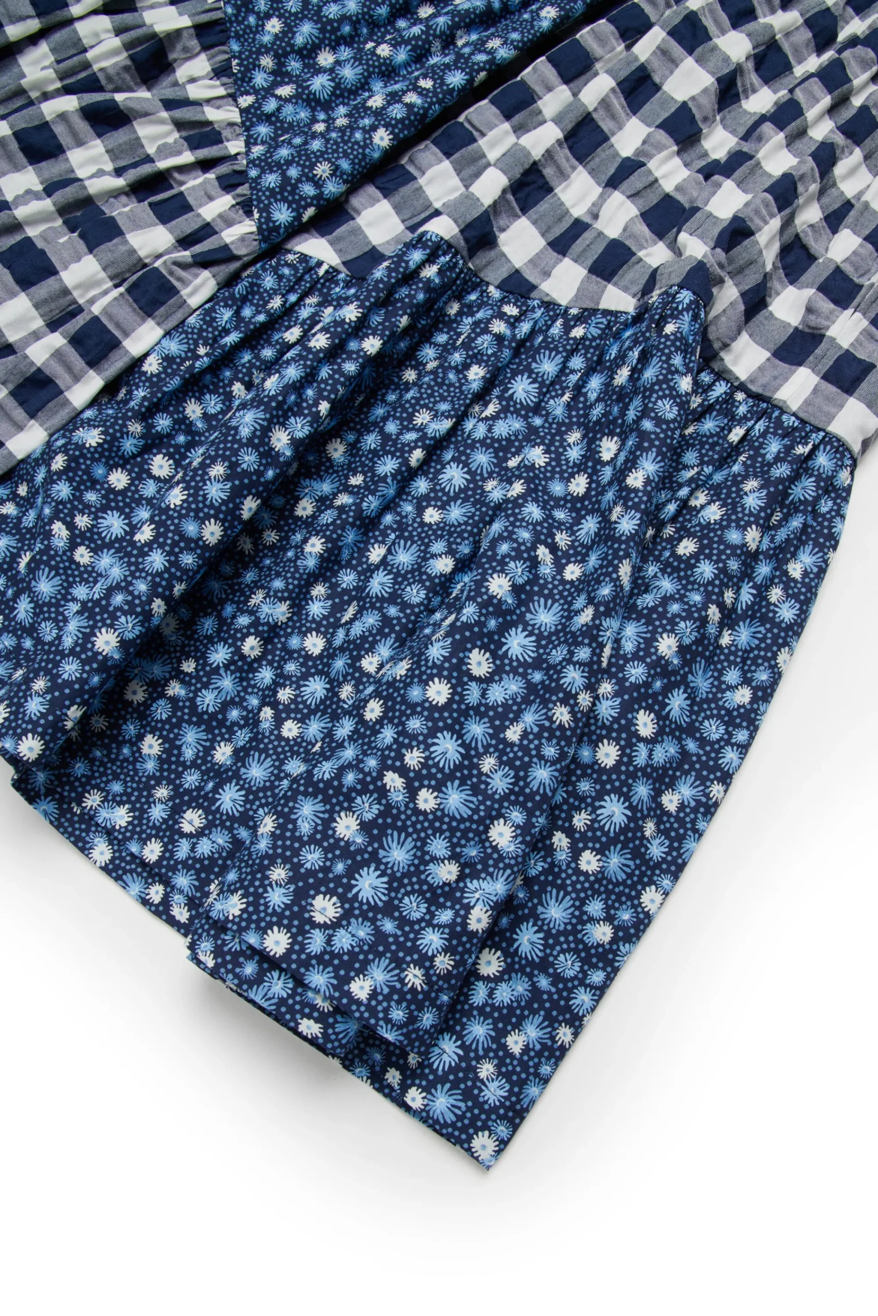 Dresses>MAX&Co. Patchwork dress with allover mix bluette