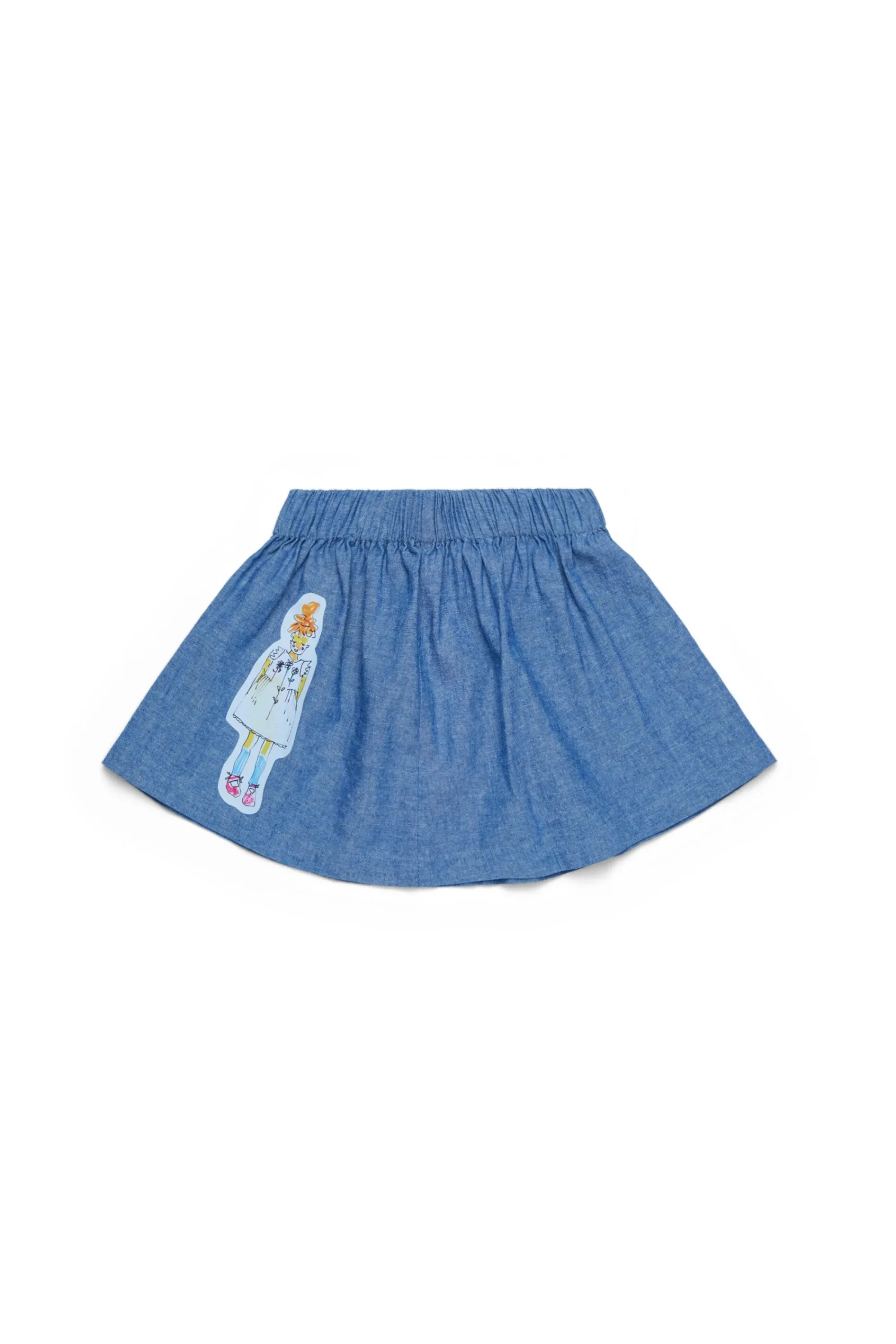 Skirts | Denim-Mania>MARNI Patterned chambray skirt blue denim
