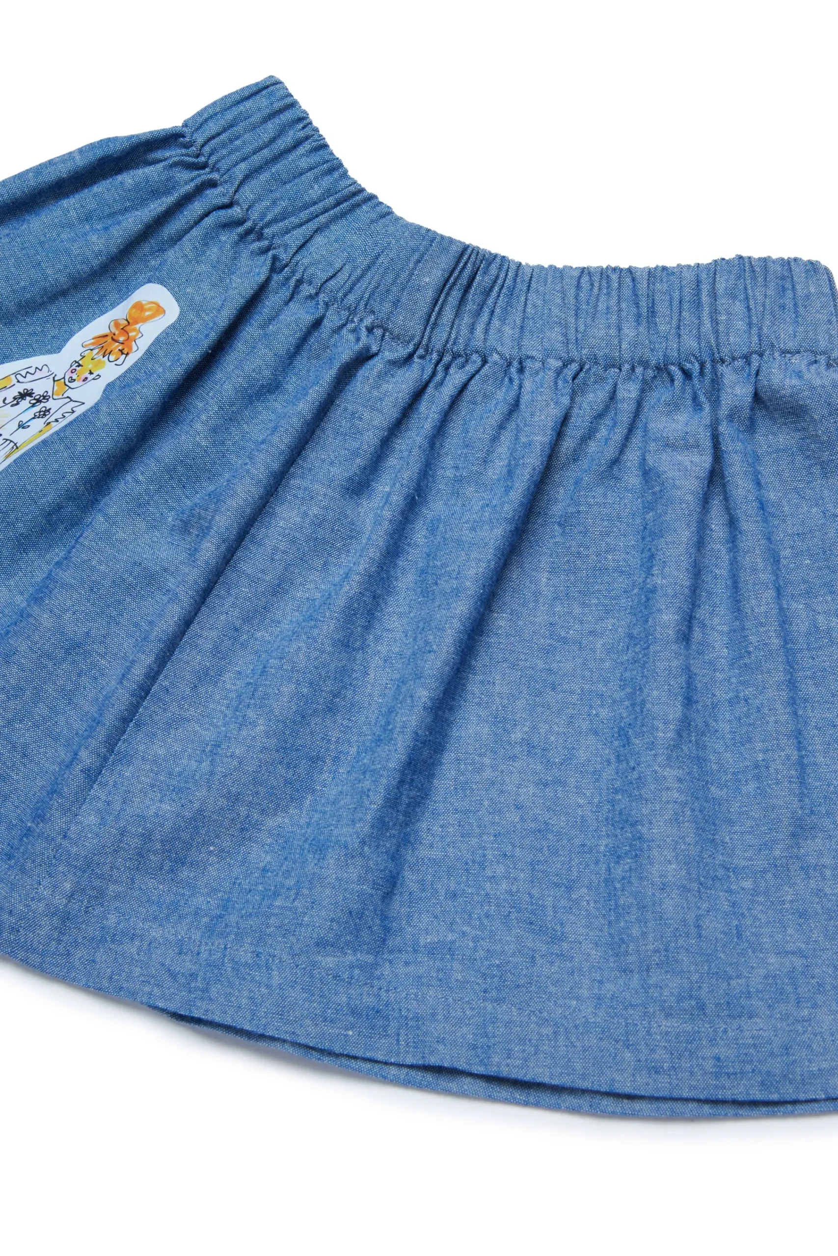Skirts | Denim-Mania>MARNI Patterned chambray skirt blue denim