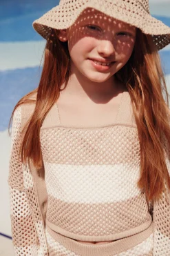 Hats And Caps>MAX&Co. Perforated fisherman hat beige