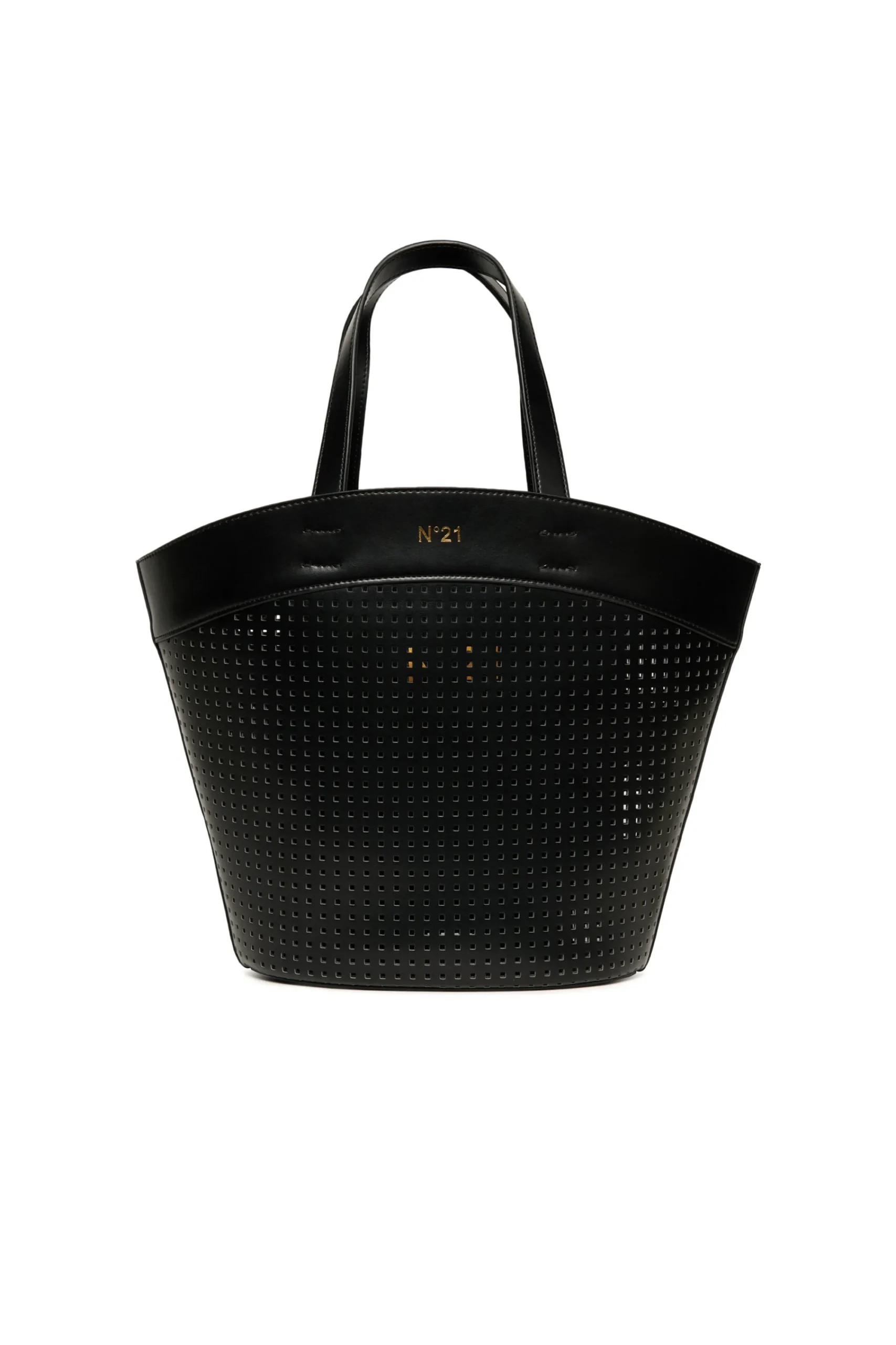 Bags And Backpacks>N°21 Perforated shopper bag black