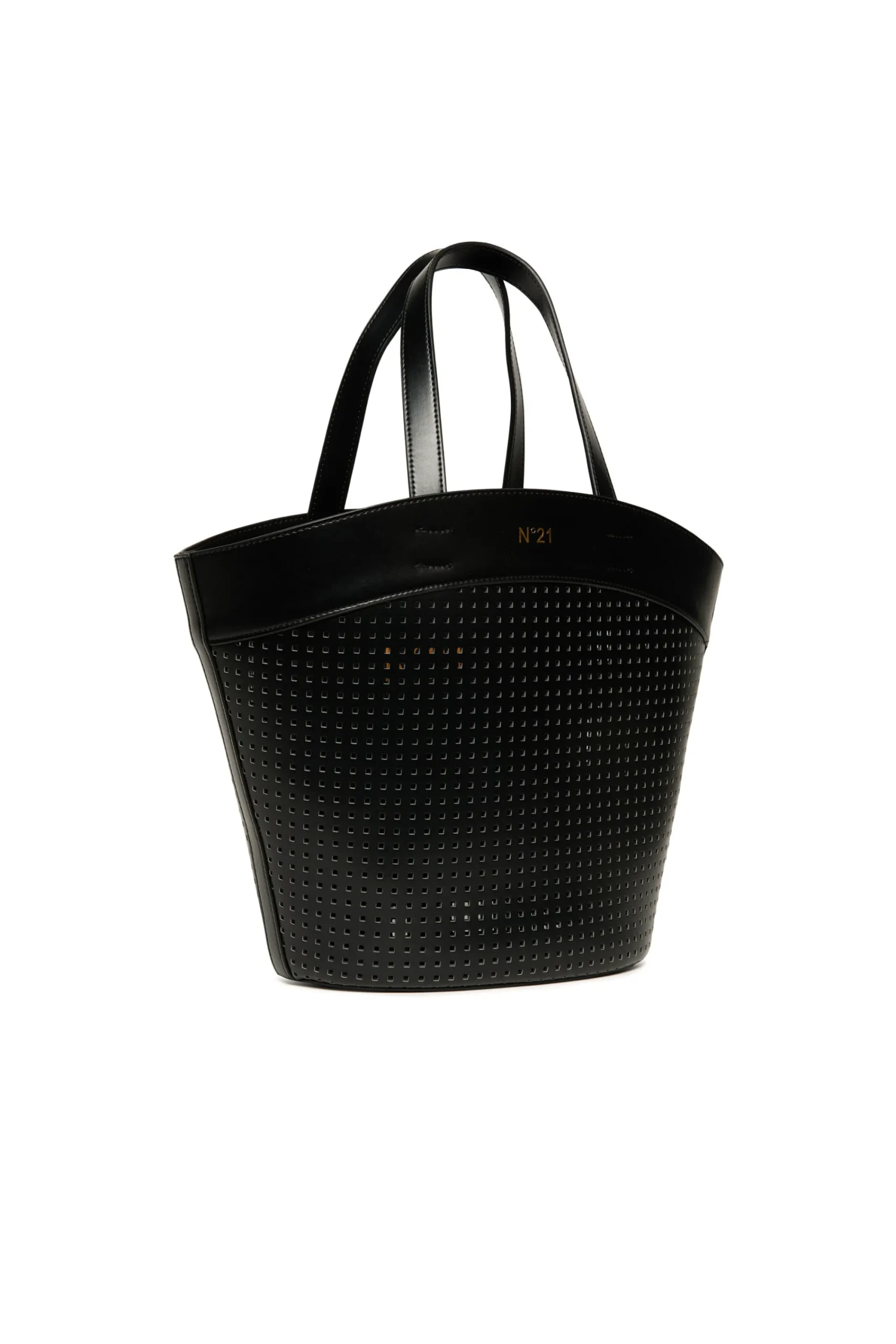 Bags And Backpacks>N°21 Perforated shopper bag black
