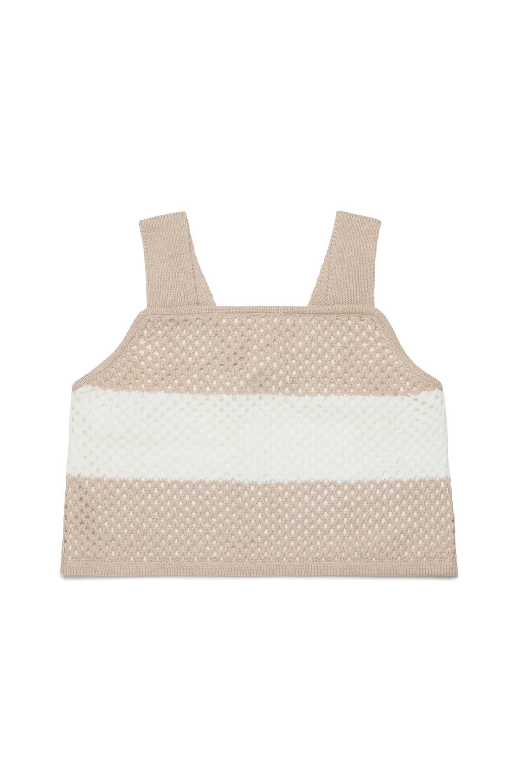 Knitwear>MAX&Co. Perforated stripes knit top sand