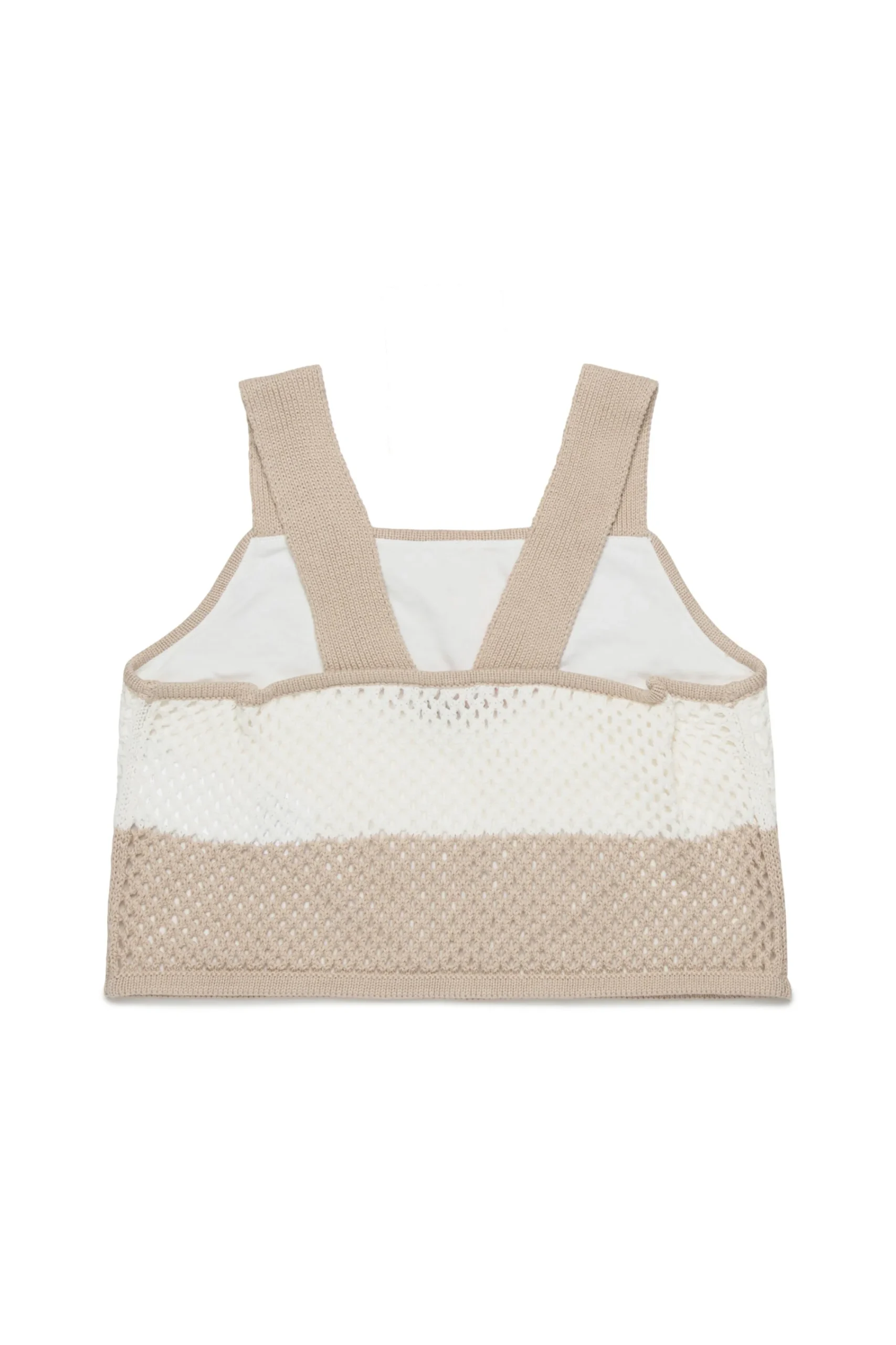 Knitwear>MAX&Co. Perforated stripes knit top sand
