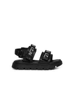 Slippers And Sandals | Slippers And Sandals>N°21 Platform sandals with logoed straps black