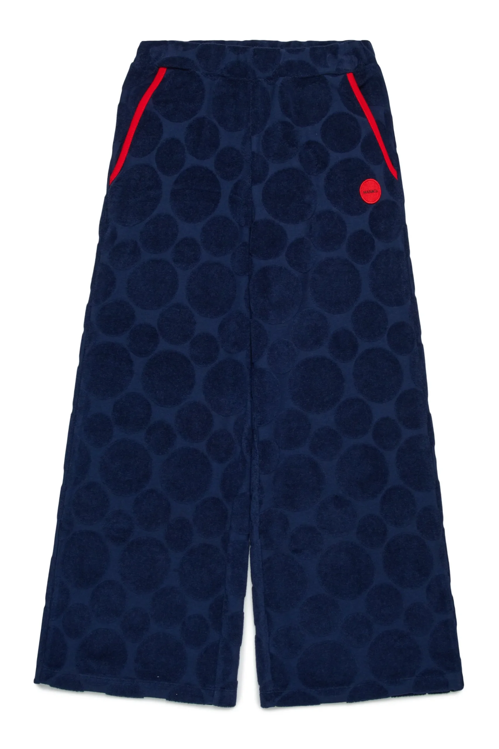 Pants | Activewear>MAX&Co. Polka Dots allover wide terry pants bluette