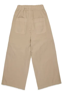 Pants | Pants>MM6 MAISON MARGIELA Poplin pants with Numeric logo beige