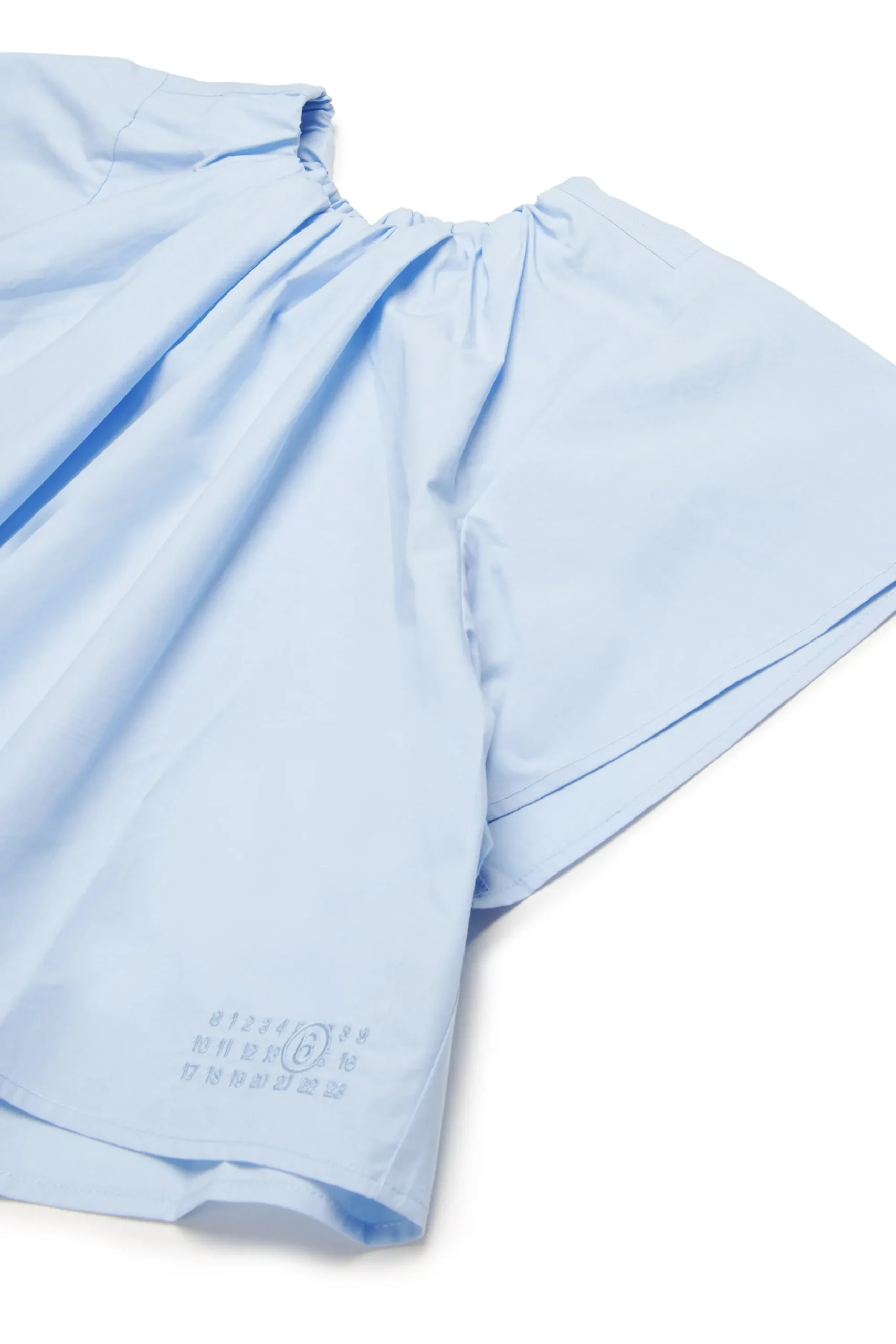 Shirts | Party Looks>MM6 MAISON MARGIELA Poplin shirt with ruffles light bluette