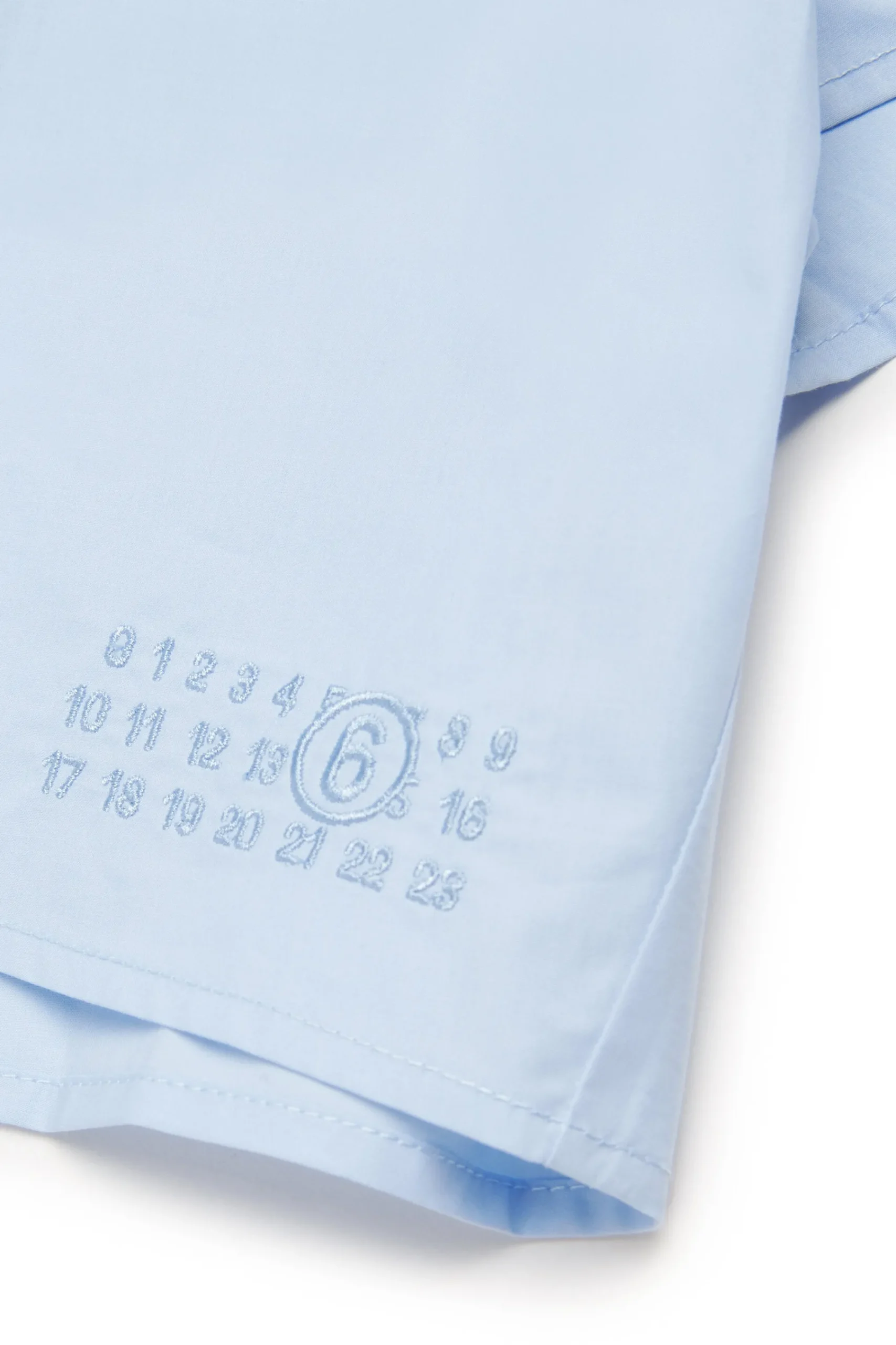 Shirts | Party Looks>MM6 MAISON MARGIELA Poplin shirt with ruffles light bluette