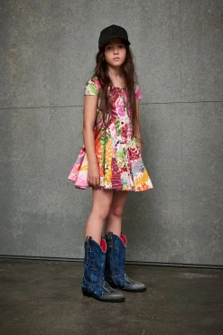 Dresses | Party Looks>DSQUARED2 Psychedelic Dreams allover dress slime green