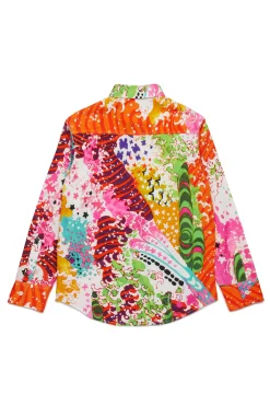 Shirts | Party Looks>DSQUARED2 Psychedelic Dreams allover shirt slime green