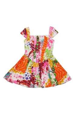 Dresses | Party Looks>DSQUARED2 Psychedelic Dreams allover dress slime green