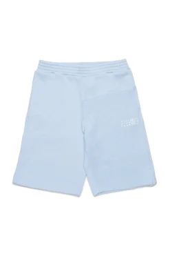 Shorts | Shorts>MM6 MAISON MARGIELA Re-cut fleece shorts light bluette