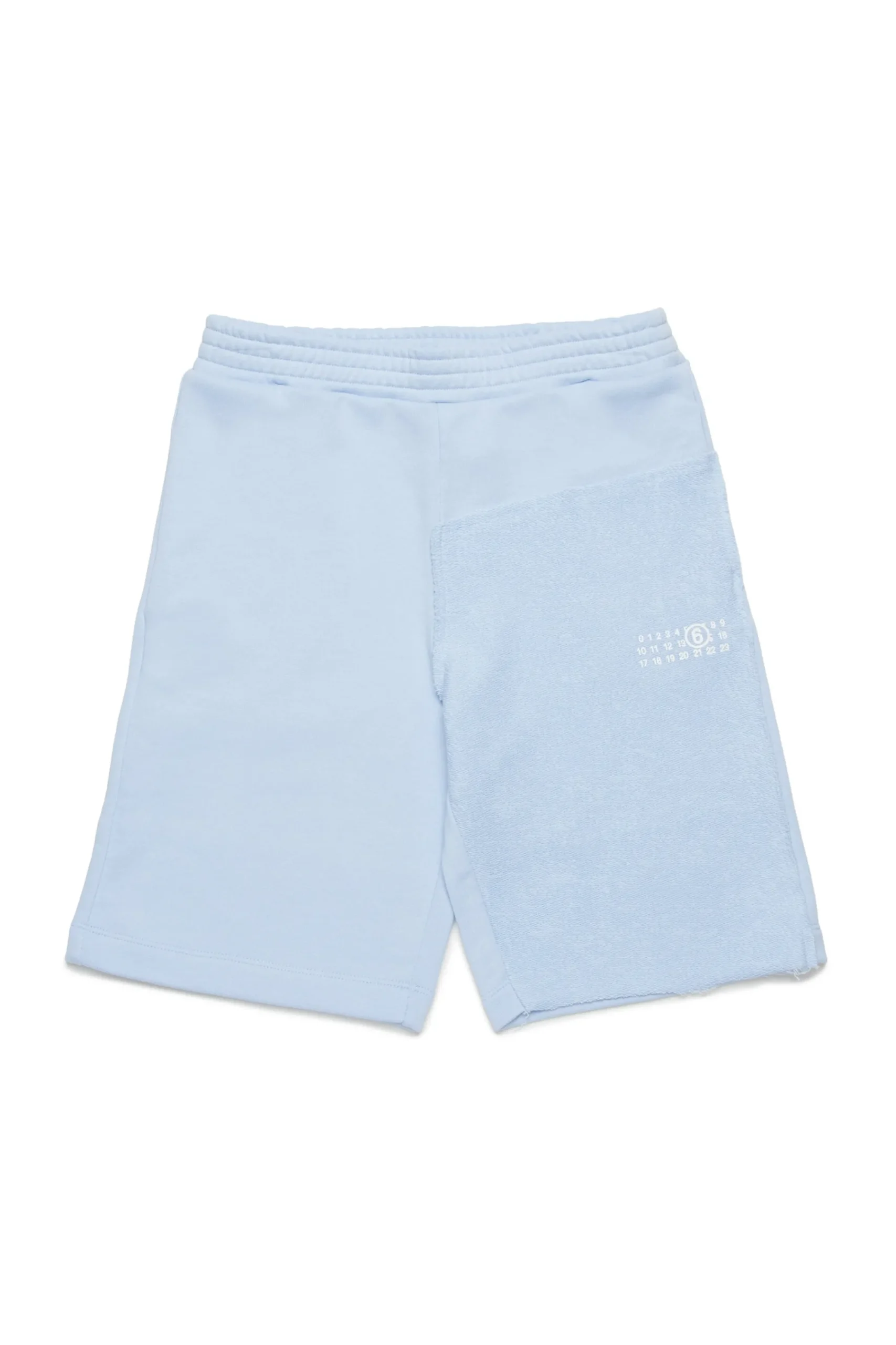 Shorts | Shorts>MM6 MAISON MARGIELA Re-cut fleece shorts light bluette