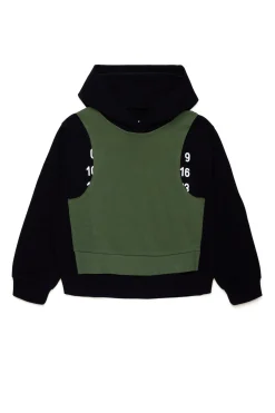 Sweatshirts | Sweatshirts>MM6 MAISON MARGIELA Re-cut sweatshirt with hidden Numeric logo black