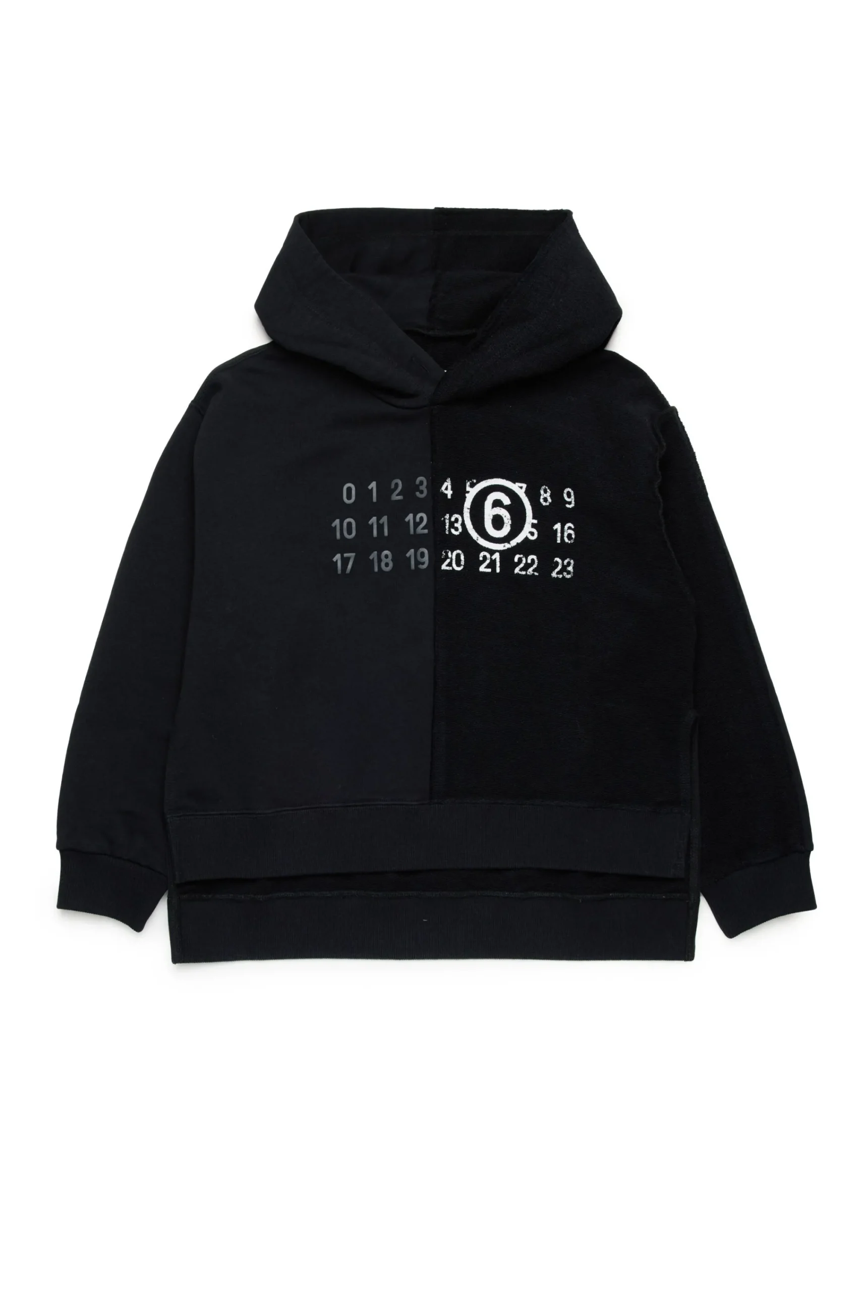 Sweatshirts | Logomania>MM6 MAISON MARGIELA Recut sweatshirt with Stamp Numbers black