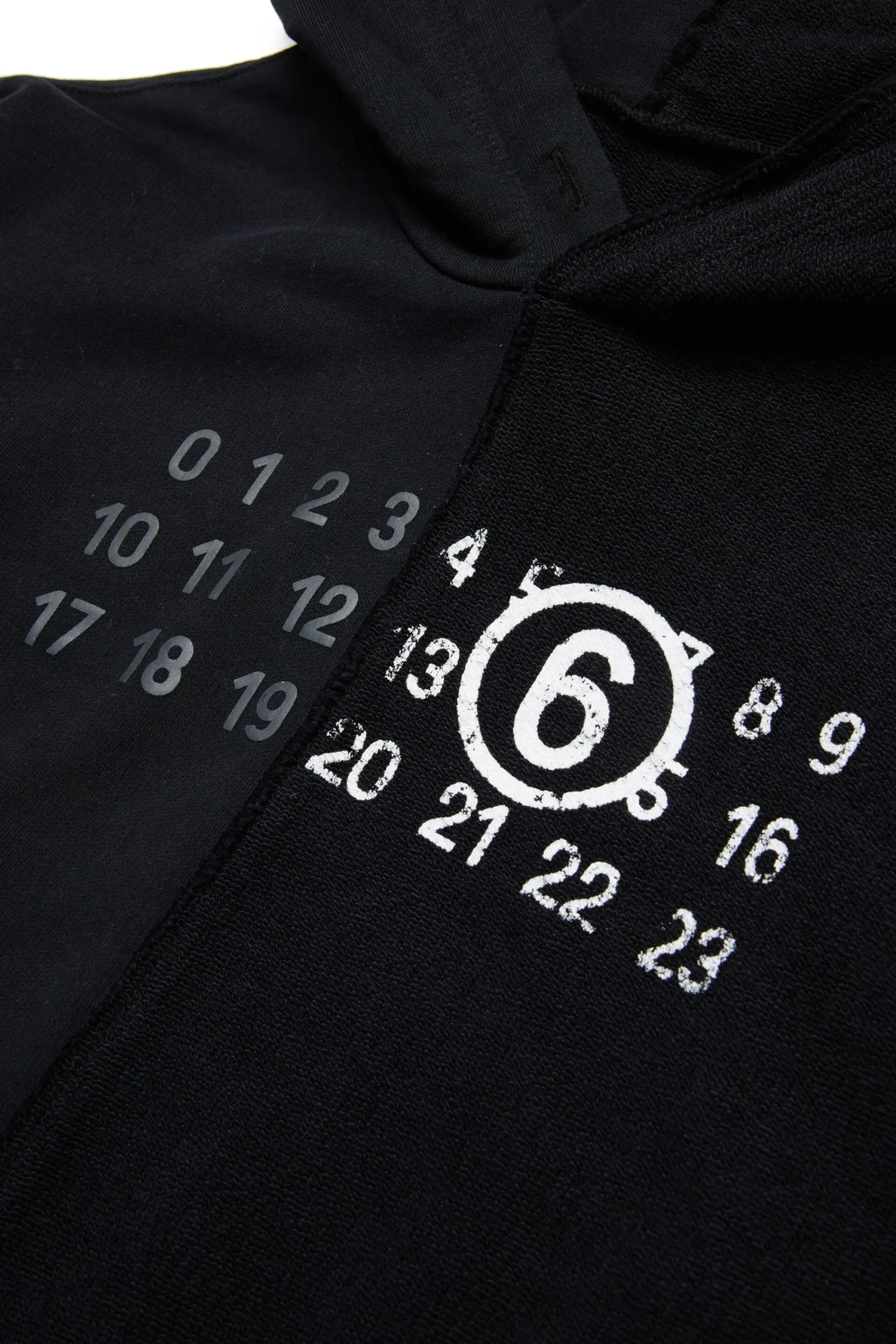 Sweatshirts | Logomania>MM6 MAISON MARGIELA Recut sweatshirt with Stamp Numbers black