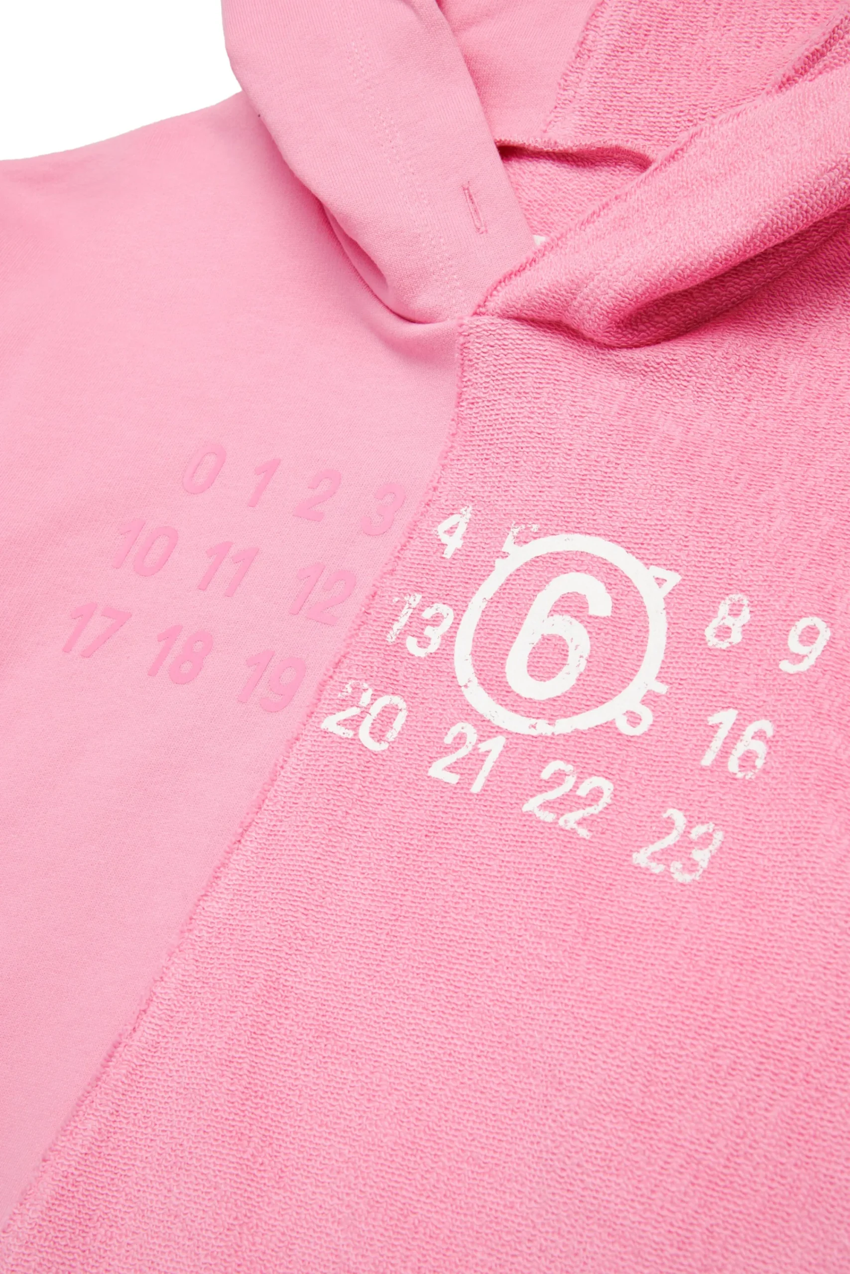 Sweatshirts | Sweatshirts>MM6 MAISON MARGIELA Recut sweatshirt with Stamp Numbers light pink