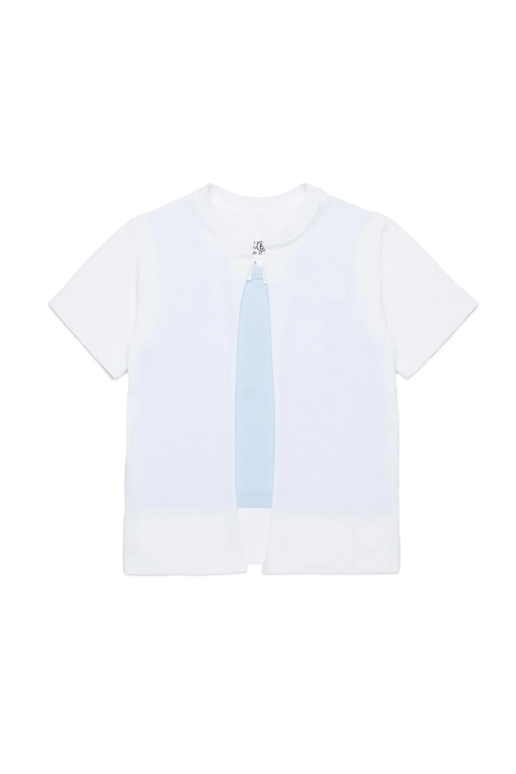 T-Shirts | T-Shirts>MM6 MAISON MARGIELA Re-cut T-shirt with raw cut details royal blue