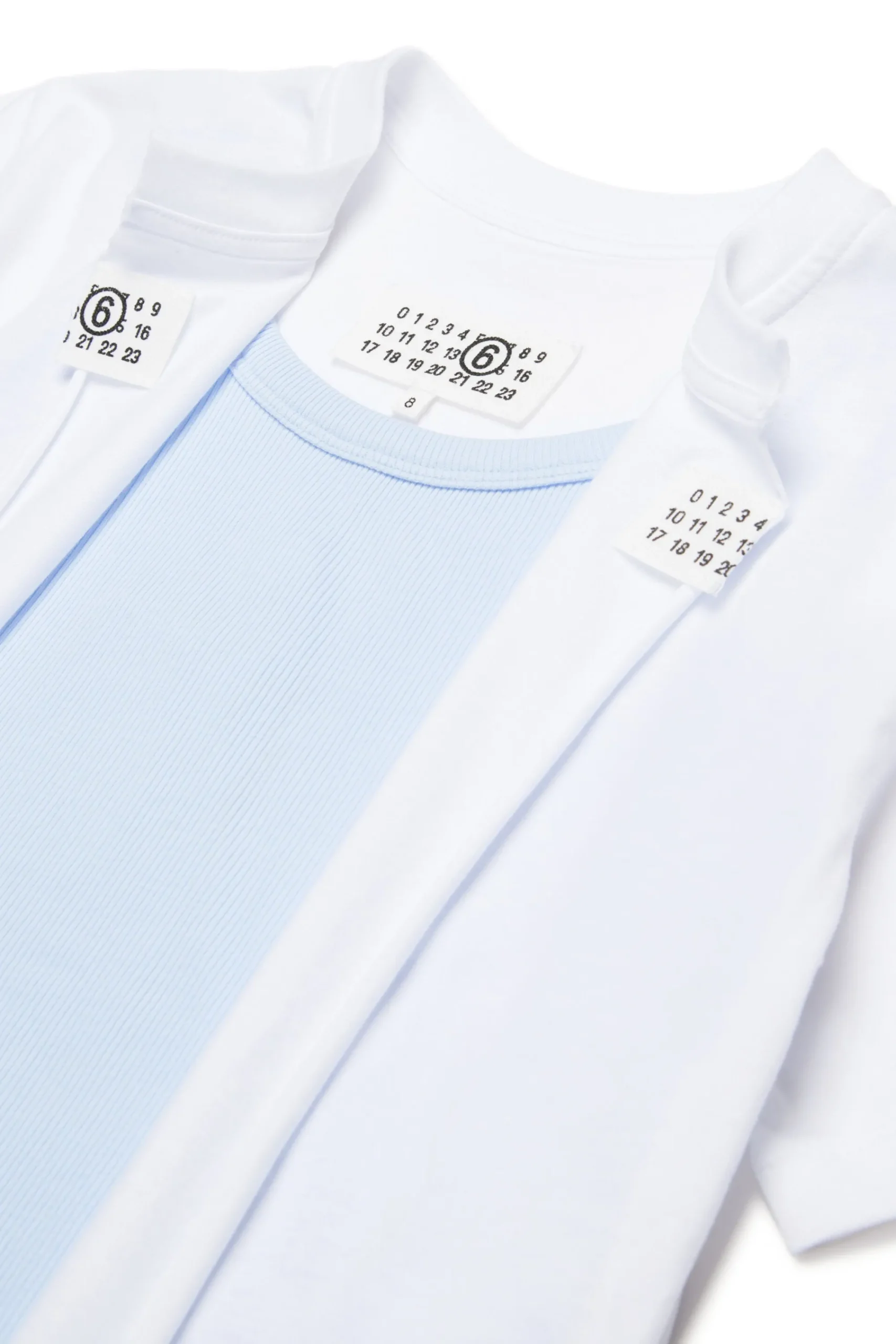 T-Shirts | T-Shirts>MM6 MAISON MARGIELA Re-cut T-shirt with raw cut details royal blue