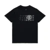 T-Shirts | Logomania>MM6 MAISON MARGIELA Re-cut T-shirt with Stamp Numbers black