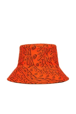 Logomania | Logomania>N°21 Reversible gabardine fisherman hat deep orange