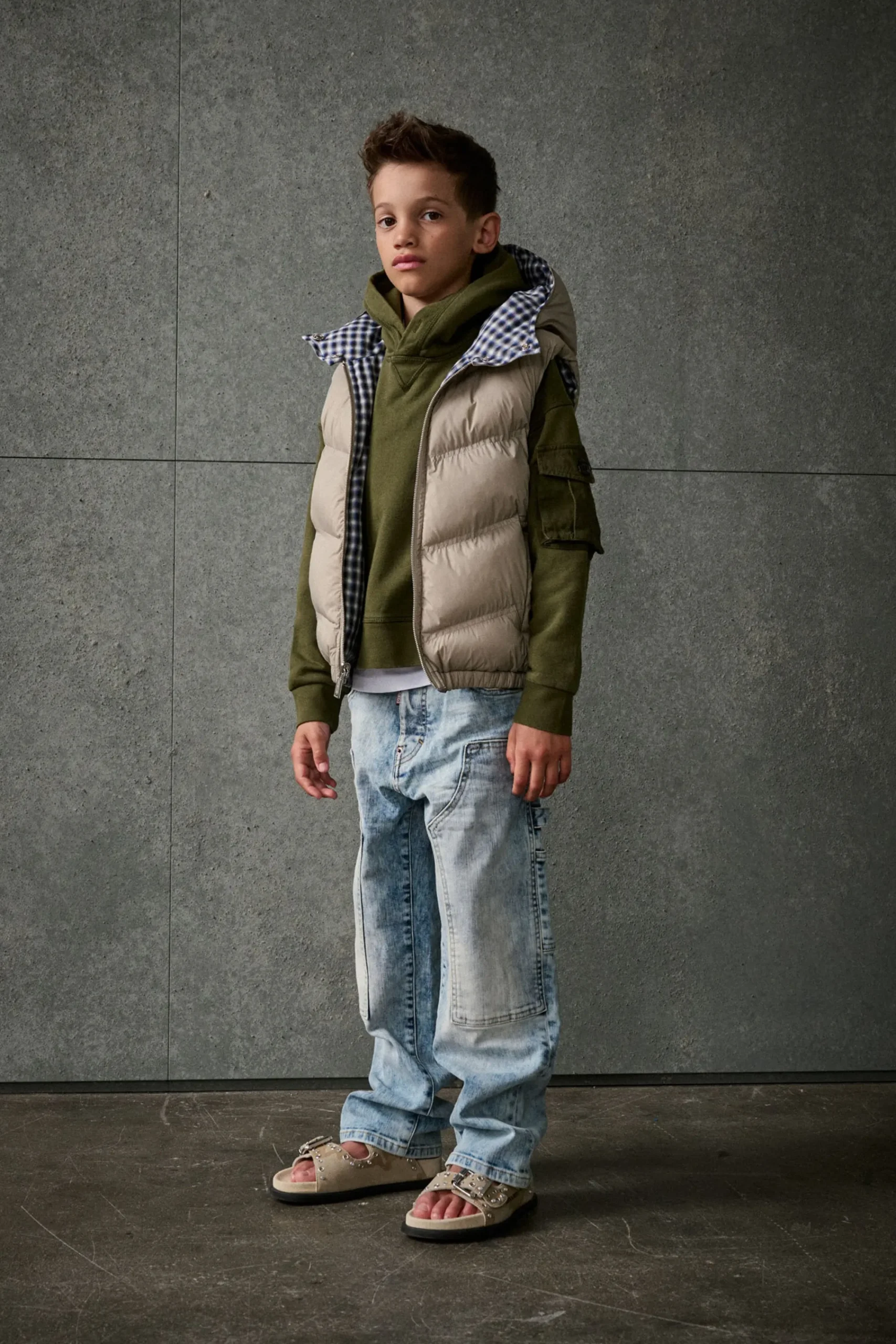 Jackets And Padded Jackets | Logomania>DSQUARED2 Reversible padded vest with DSQ2 logo blue surf the web