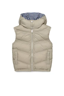 Jackets And Padded Jackets | Logomania>DSQUARED2 Reversible padded vest with DSQ2 logo blue surf the web