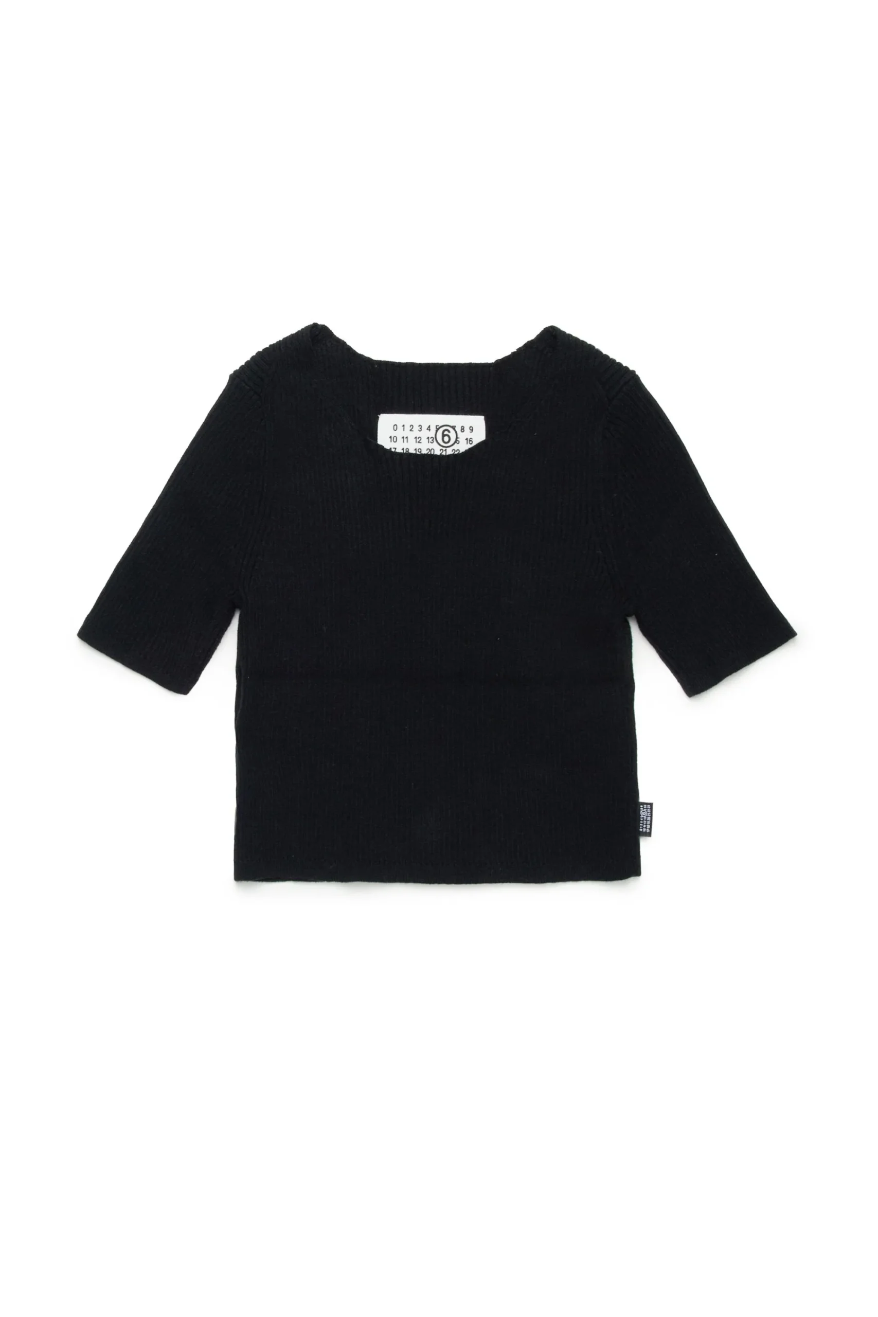 Knitwear | Knitwear>MM6 MAISON MARGIELA Ribbed knit tops black