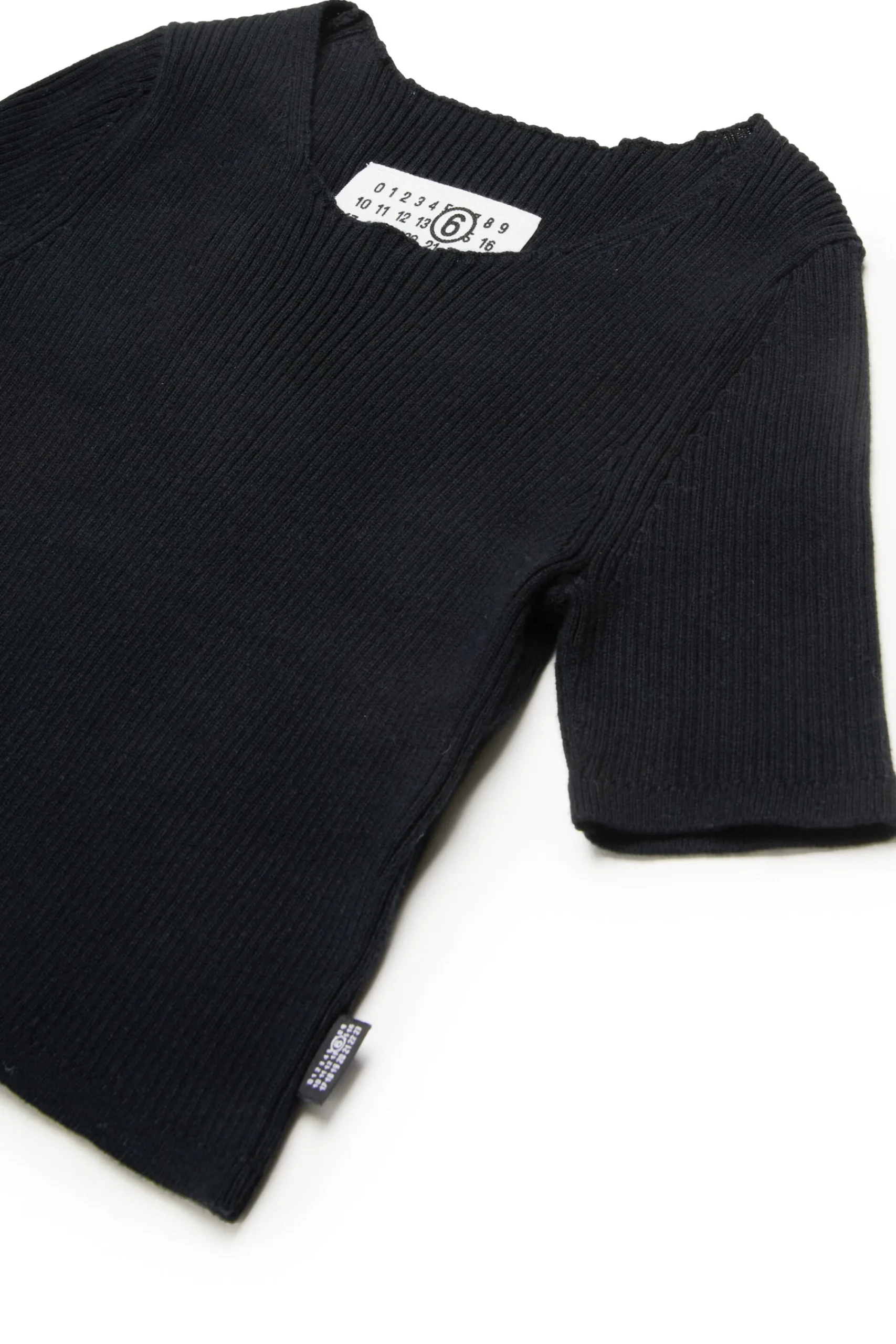 Knitwear | Knitwear>MM6 MAISON MARGIELA Ribbed knit tops black