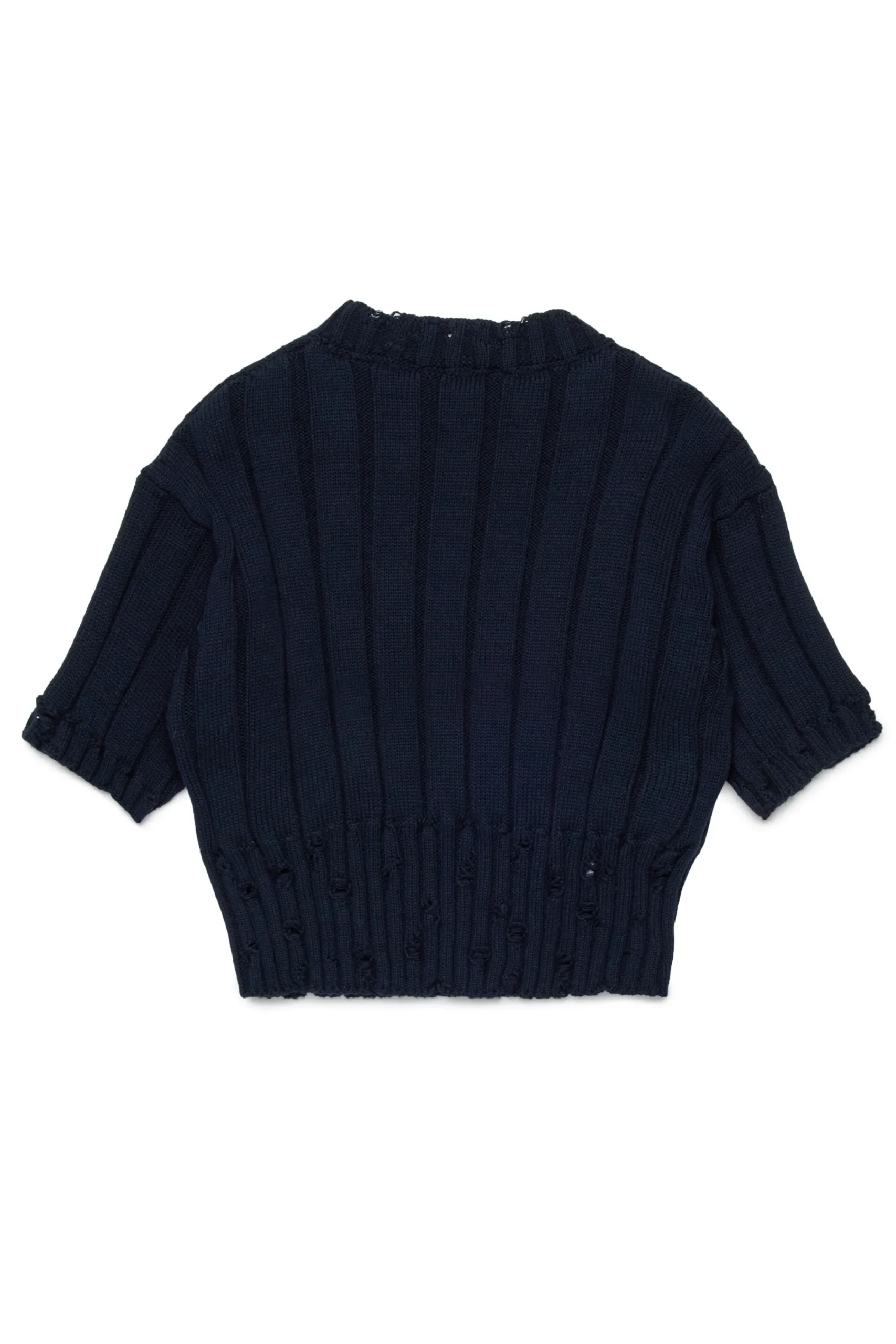 Knitwear>MARNI Ribbed tops with rips blue navy