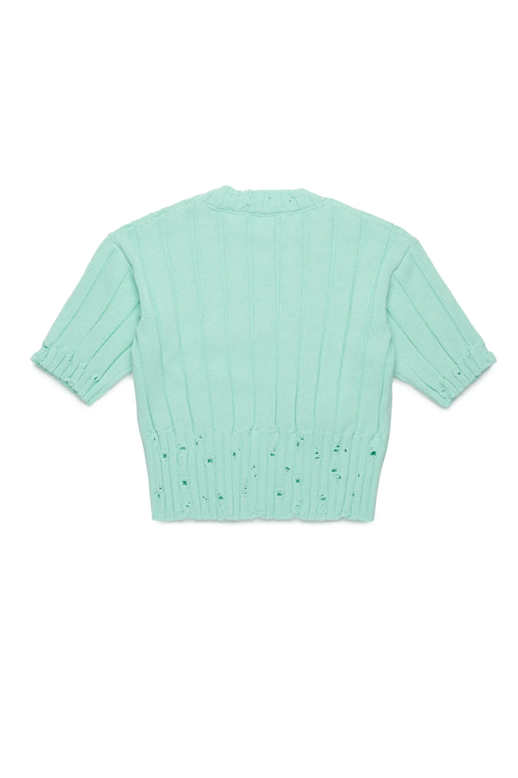 Knitwear>MARNI Ribbed tops with rips placid blue