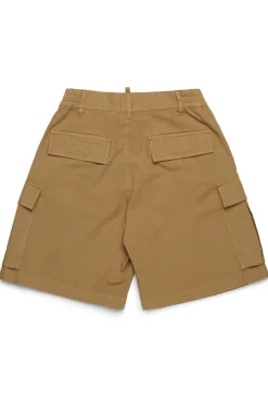 Shorts>DSQUARED2 Ripstop cotton cargo shorts cornstalk