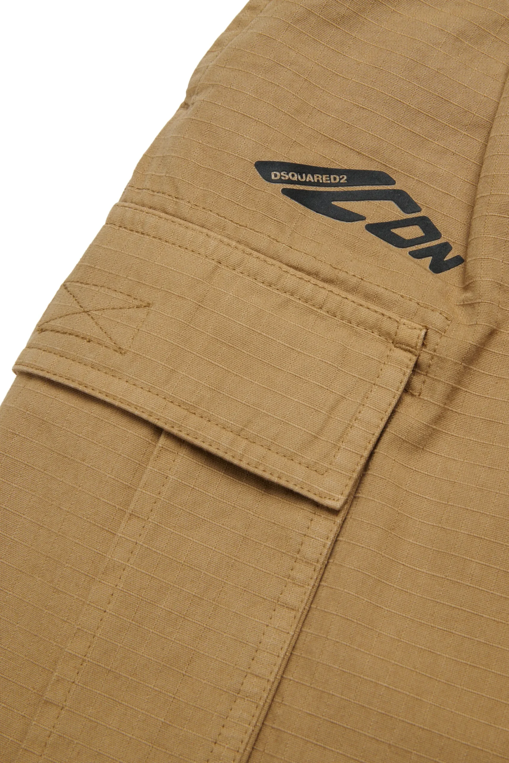 Shorts>DSQUARED2 Ripstop cotton cargo shorts cornstalk