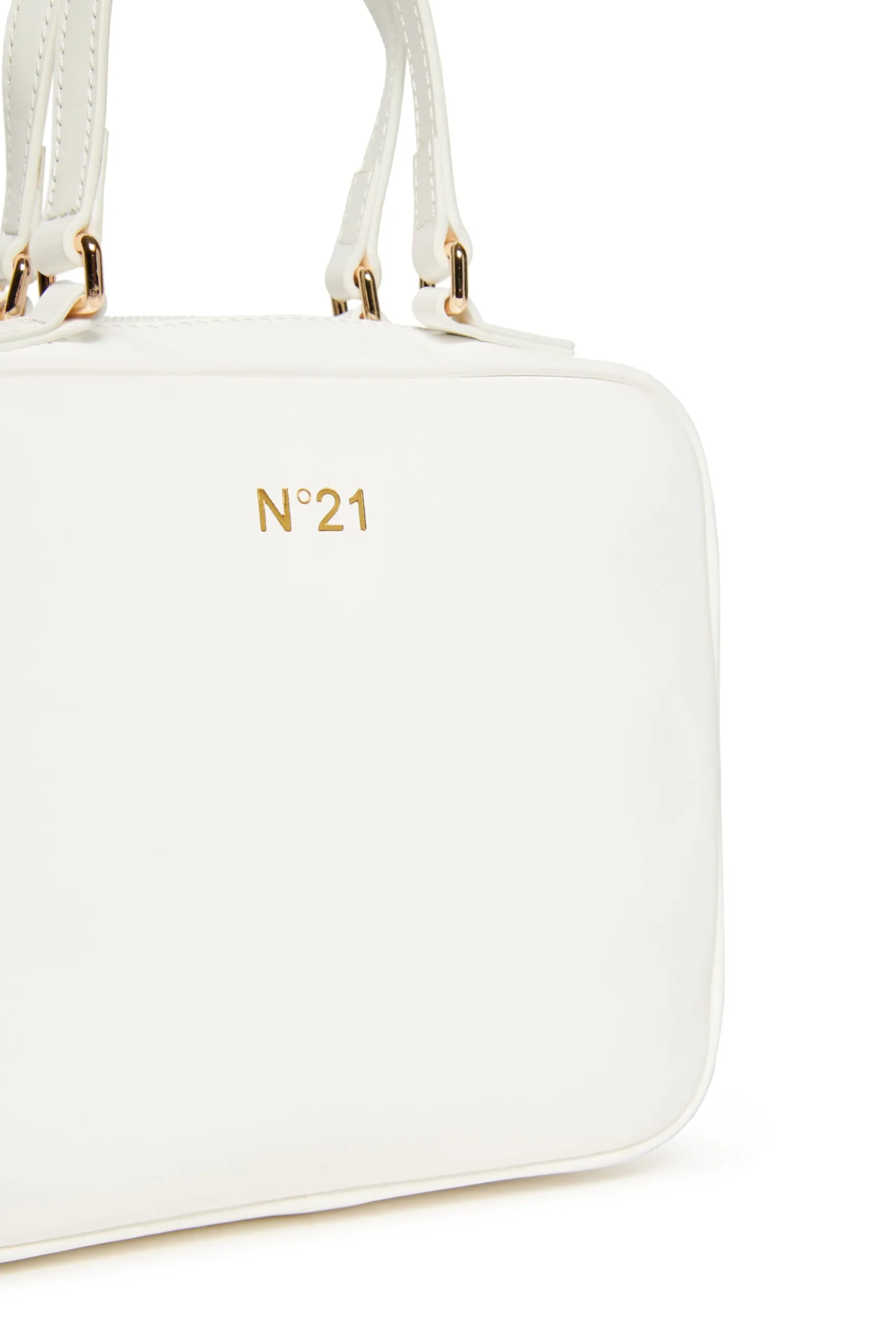 Bags And Backpacks>N°21 Satchel bag with golden details white