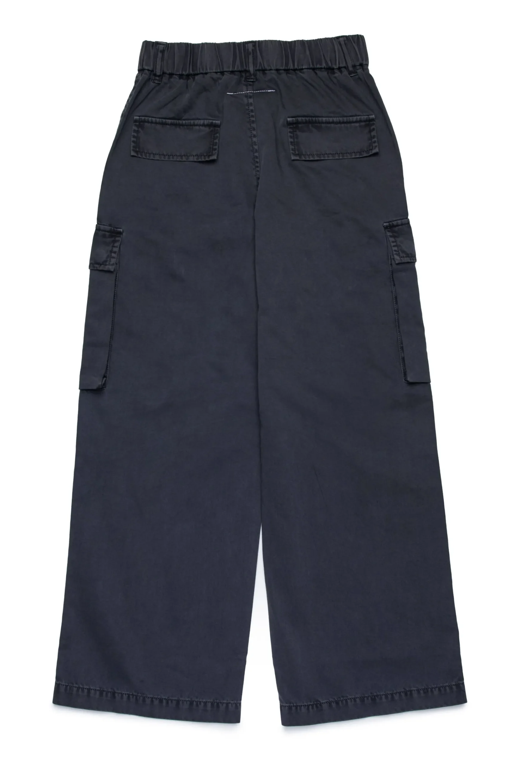 Pants | Pants>MM6 MAISON MARGIELA Satin cargo trousers black
