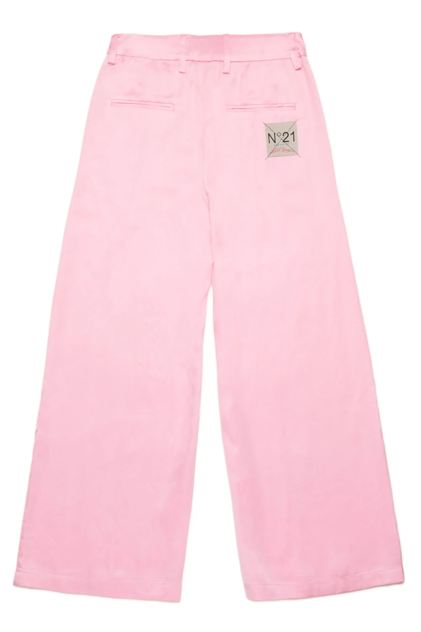 Pants | Party Looks>N°21 Satin palazzo pants with pleats pink