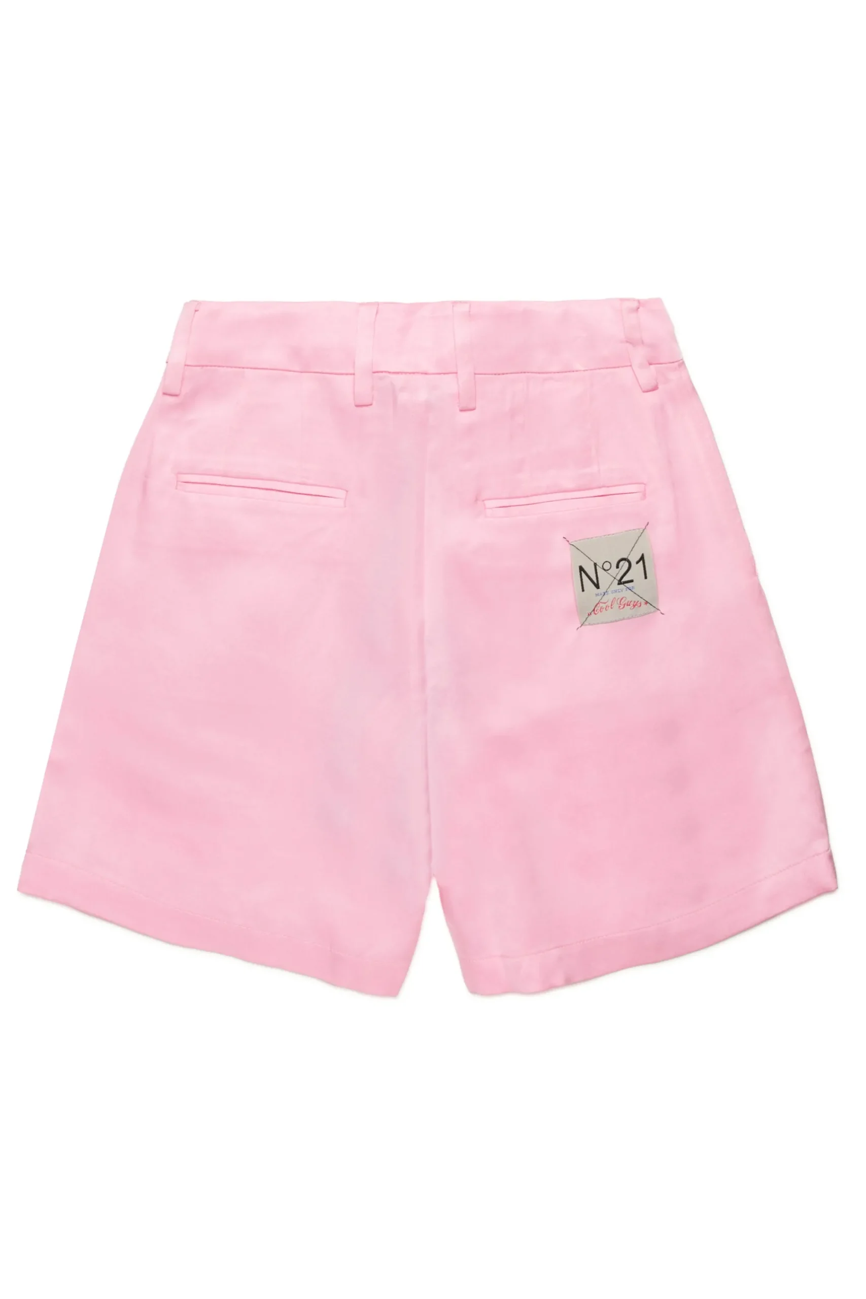 Shorts | Party Looks>N°21 Satin shorts with pleats pink