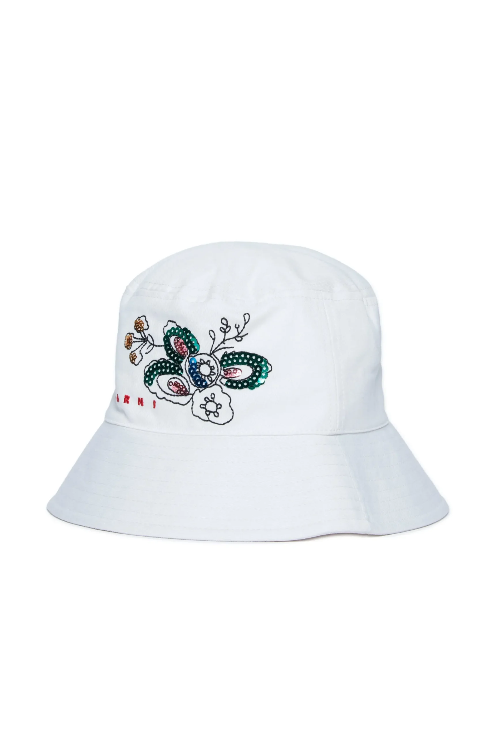 Hats And Caps>MARNI Sequined fisherman hat hangtag yellow