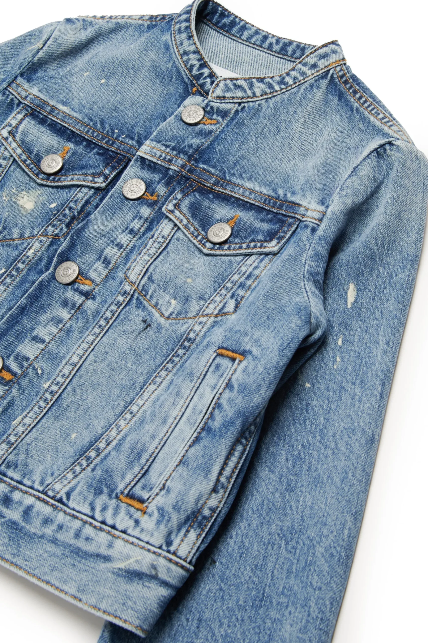 Denim-Mania | Denim-Mania>MM6 MAISON MARGIELA Shaded jacket with color spots blue denim